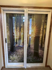 Retractable Screen for Sliding door, open position